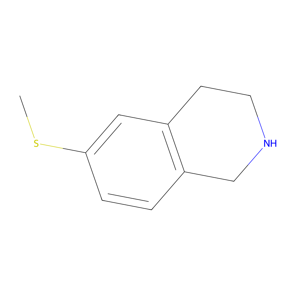 6-Methylsulfanyl-1,2,3,4-tetrahydroisoquinoline molecular structure, CAS 110841-65-1
