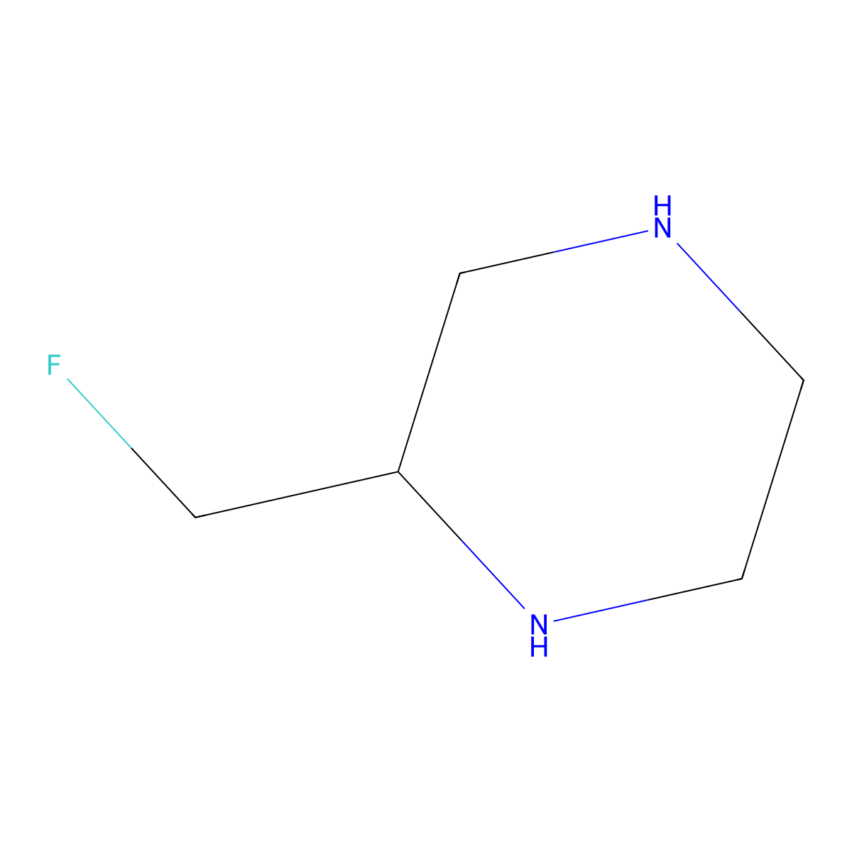 2-(Fluoromethyl)piperazine molecular structure, CAS 110842-63-2