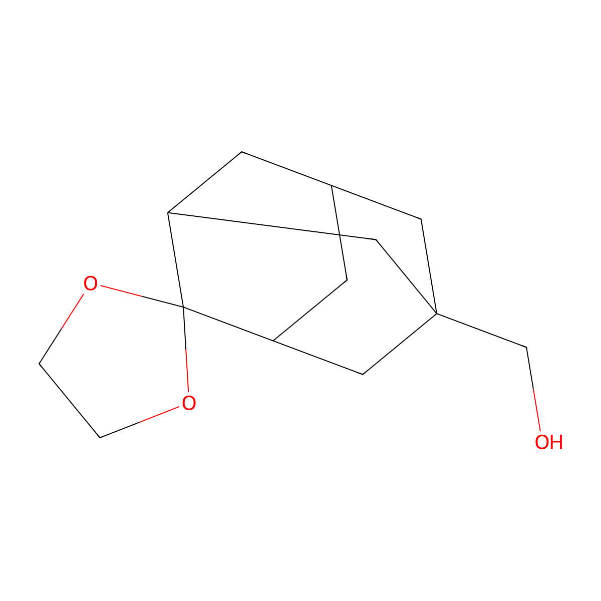 1-Hydroxymethyladamantan-4-one Ethylene Ketal molecular structure, CAS 110852-41-0