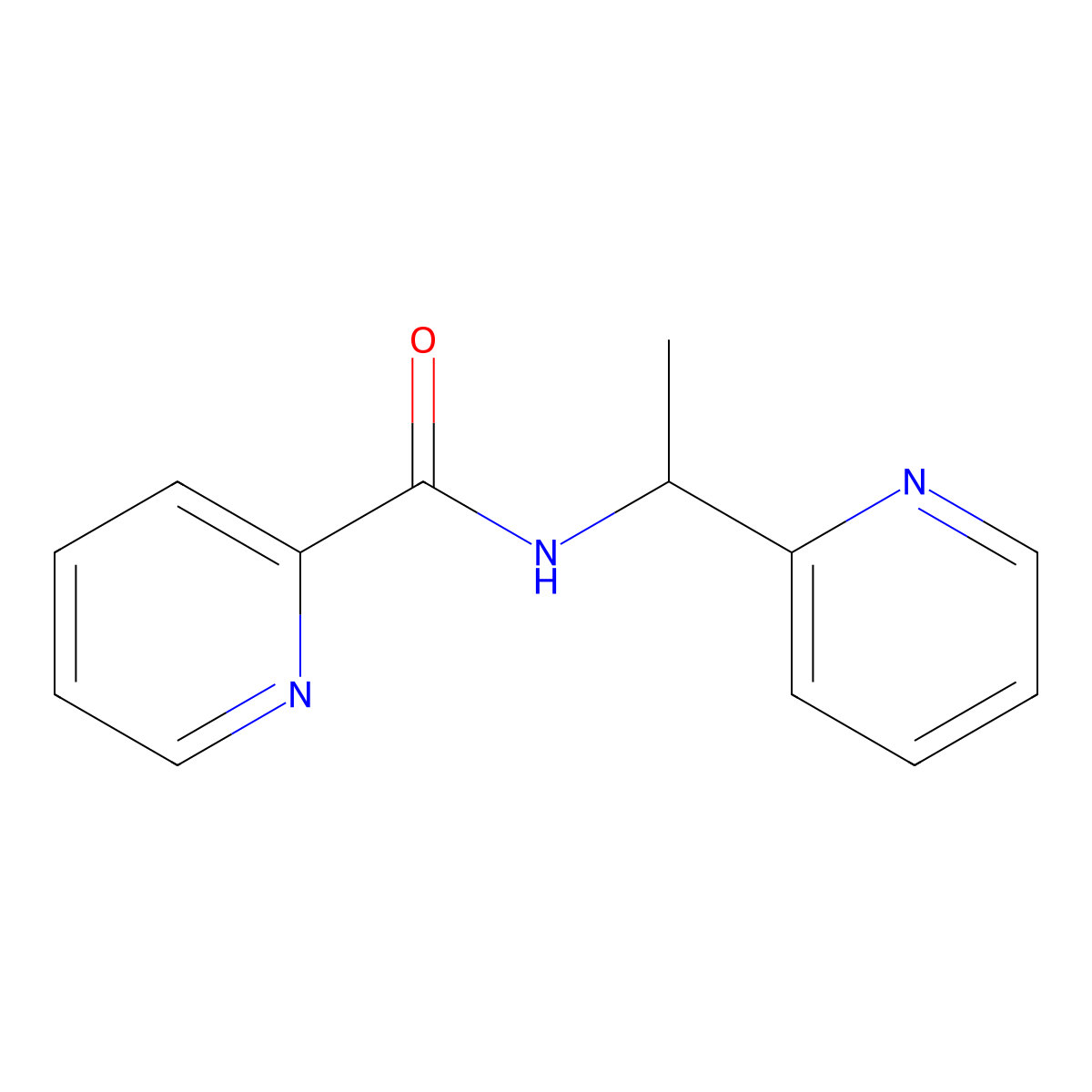 N-(1-(Pyridin-2-yl)ethyl)picolinamide molecular structure, CAS 110859-60-4