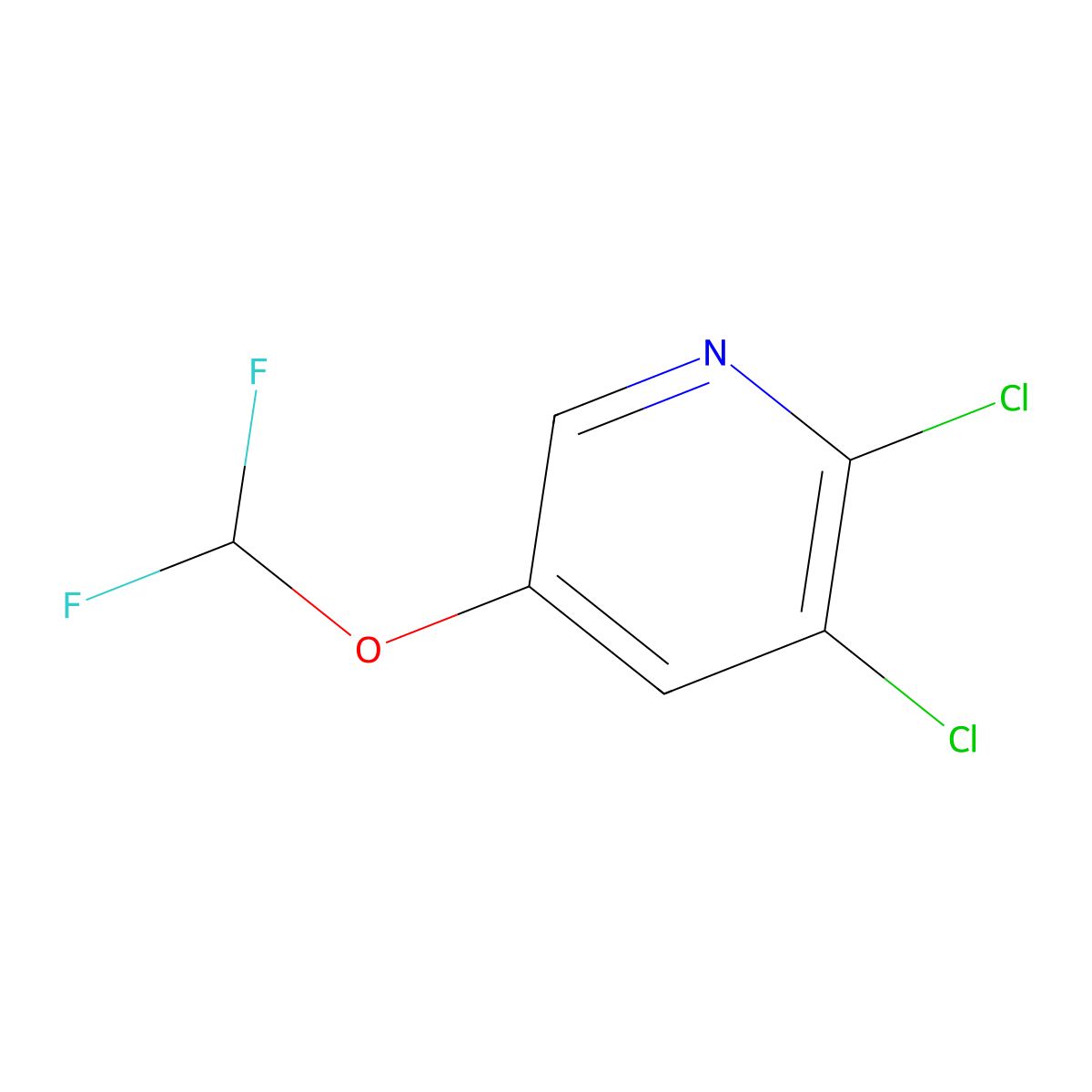 2,3-Dichloro-5-(difluoromethoxy)pyridine molecular structure, CAS 110860-85-0