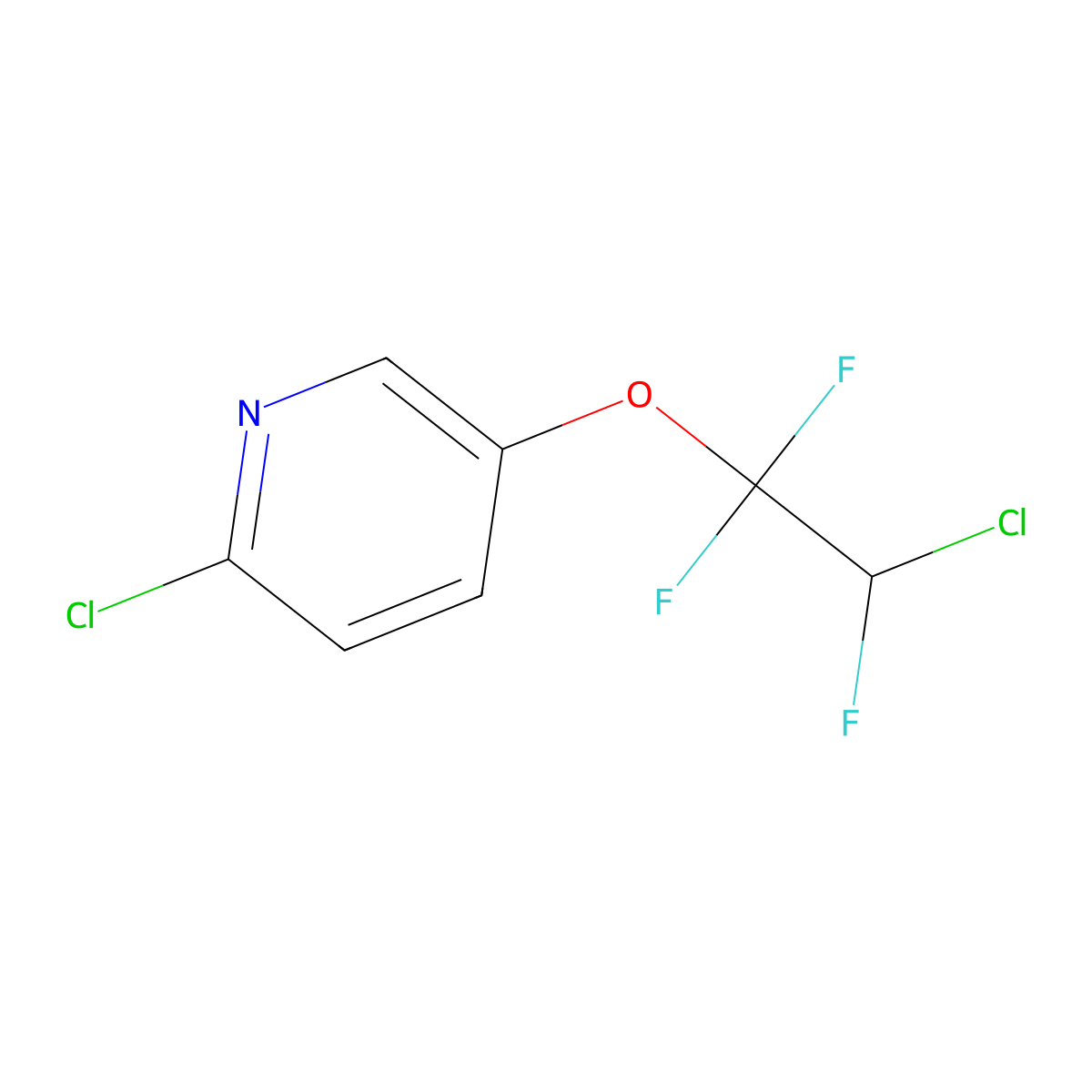 2-Chloro-5-(2-chloro-1,1,2-trifluoroethoxy)pyridine molecular structure, CAS 110860-87-2
