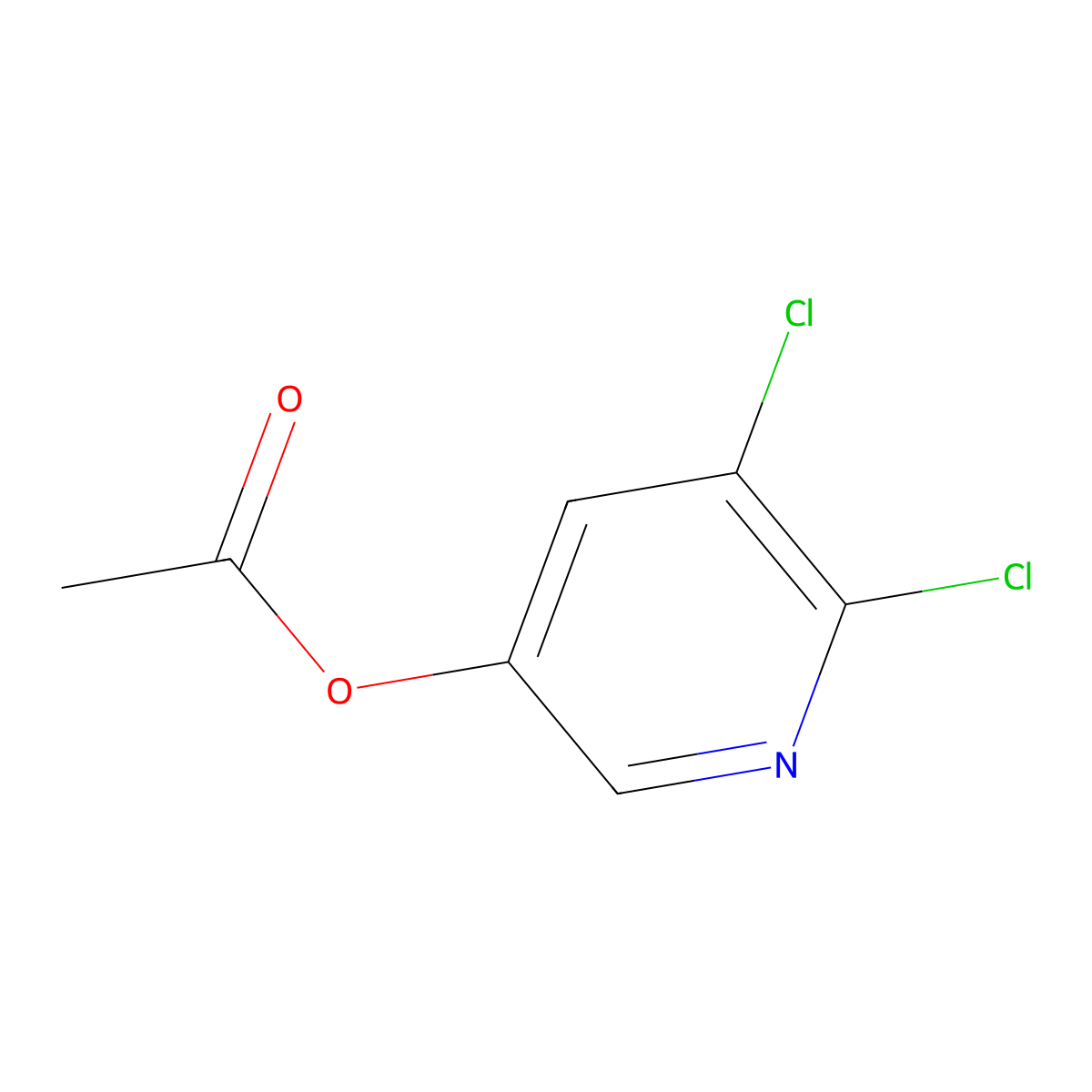 5,6-Dichloropyridin-3-yl acetate molecular structure, CAS 110861-18-2