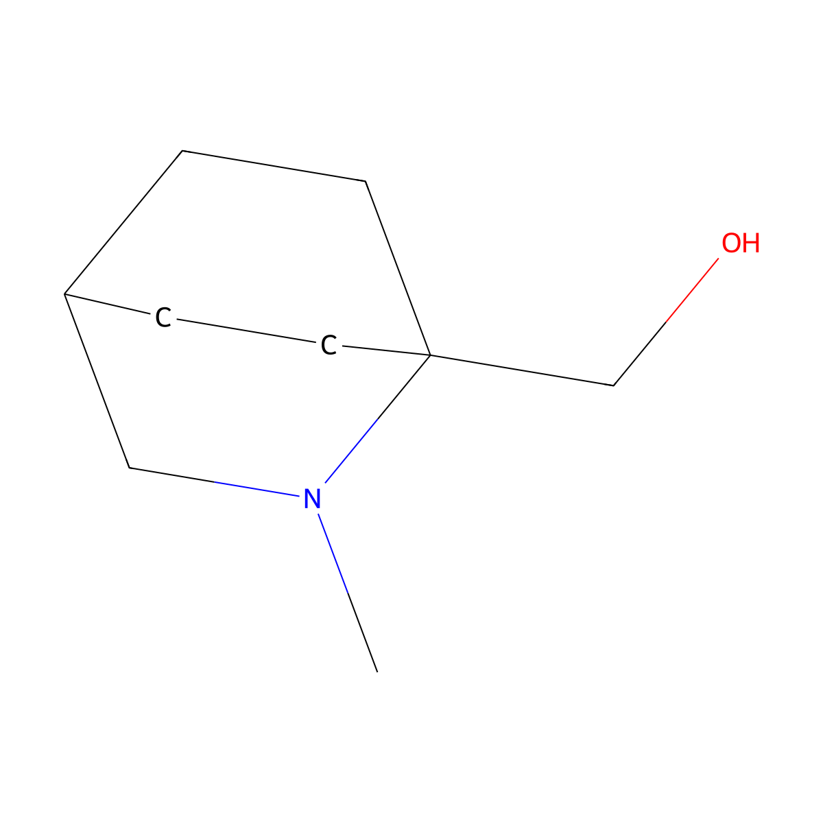 (2-Methyl-2-azabicyclo[2.2.2]octan-1-yl)methanol molecular structure, CAS 1108615-69-5