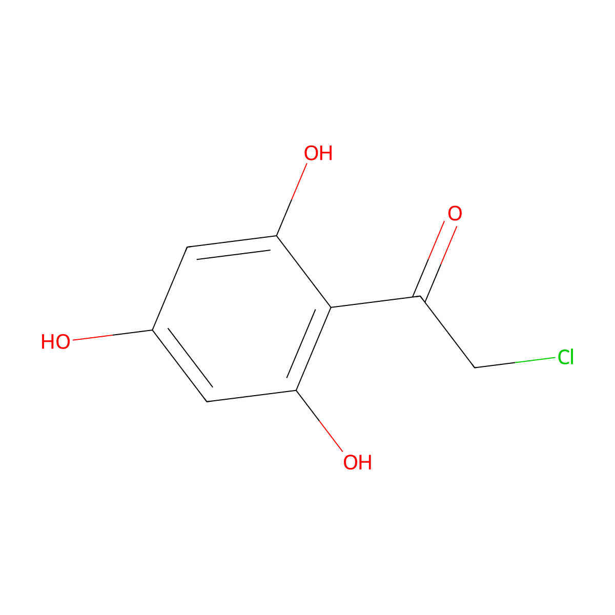 2-Chloro-1-(2,4,6-trihydroxyphenyl)ethanone molecular structure, CAS 110865-03-7
