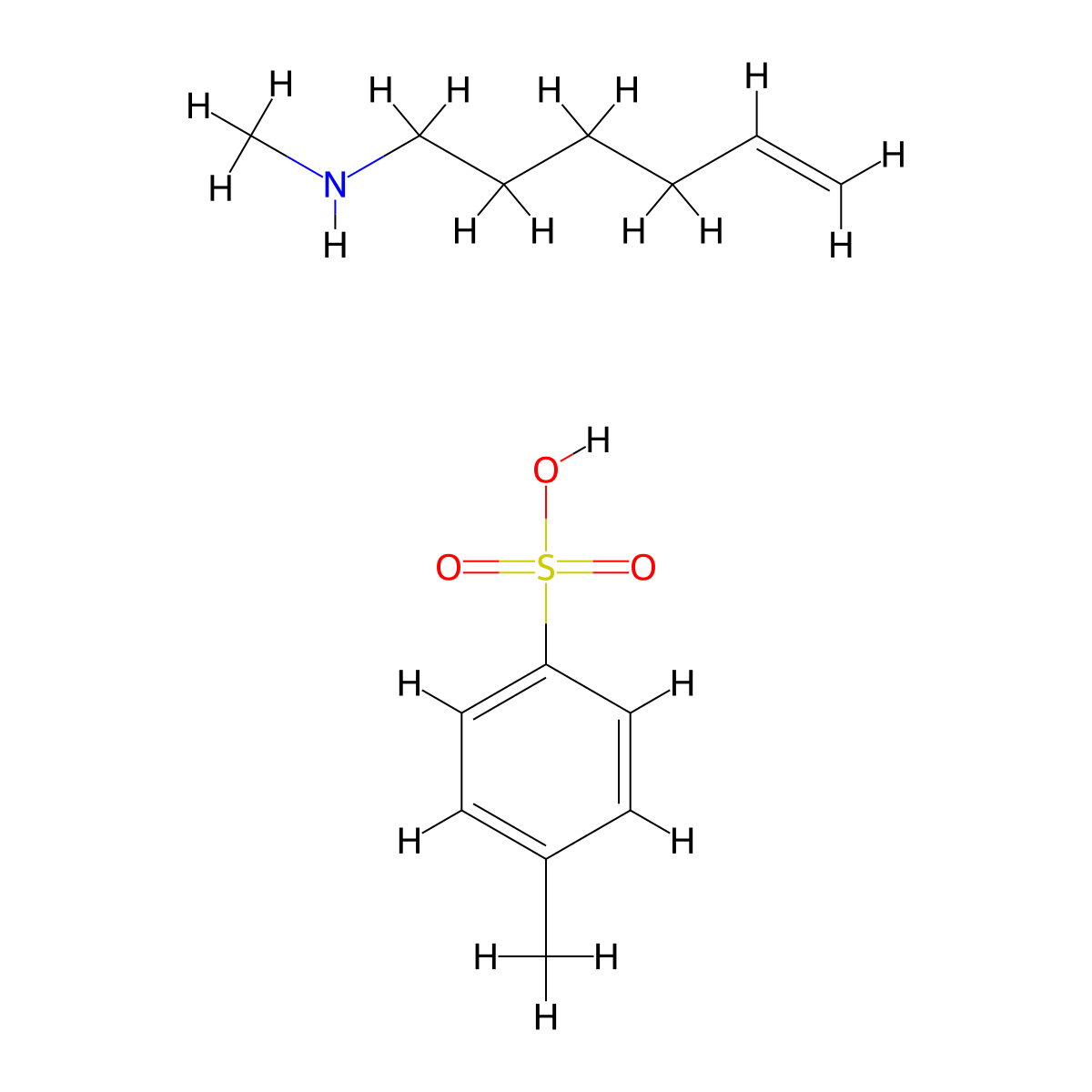 N-methylhex-5-en-1-amine 4-methylbenzenesulfonate molecular structure, CAS 1108656-90-1