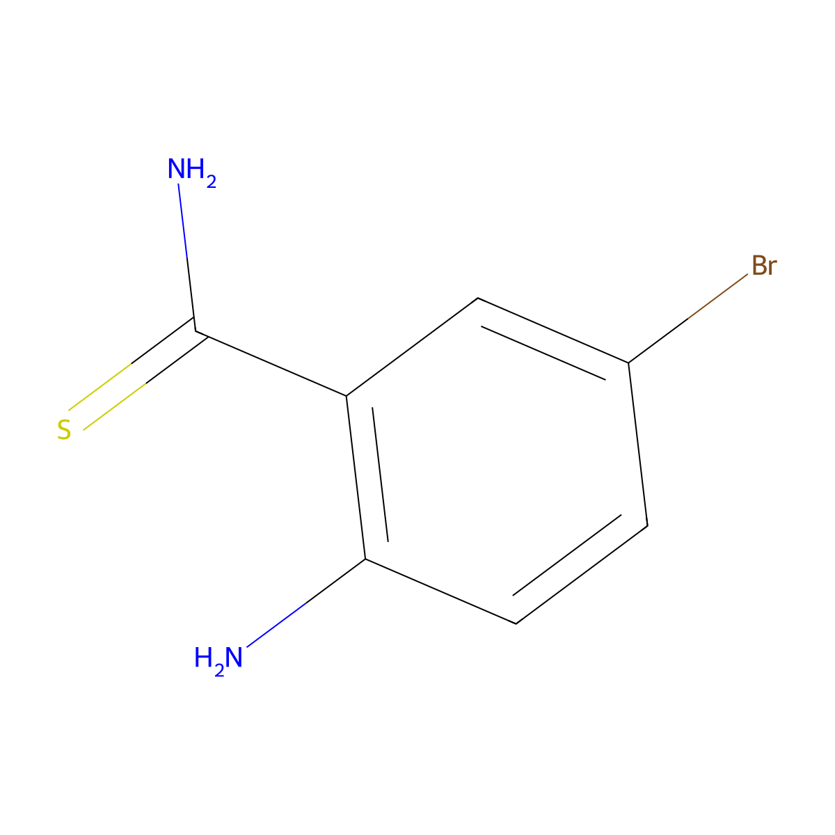 2-Amino-5-bromobenzene-1-carbothioamide molecular structure, CAS 1108656-95-6