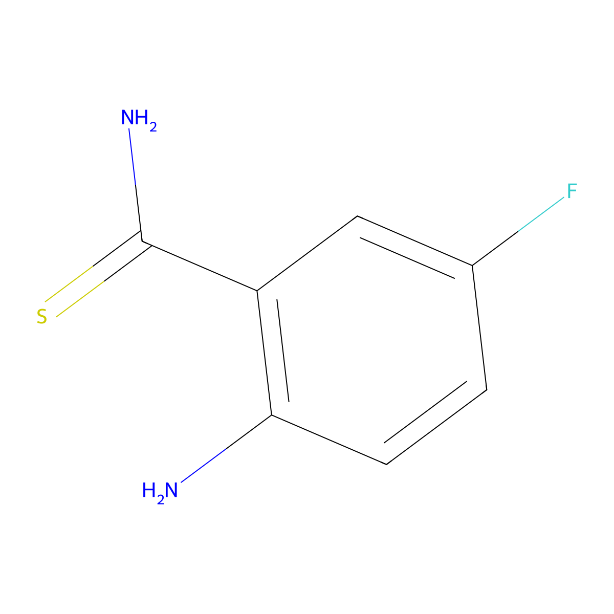 2-Amino-5-fluorobenzene-1-carbothioamide molecular structure, CAS 1108656-96-7