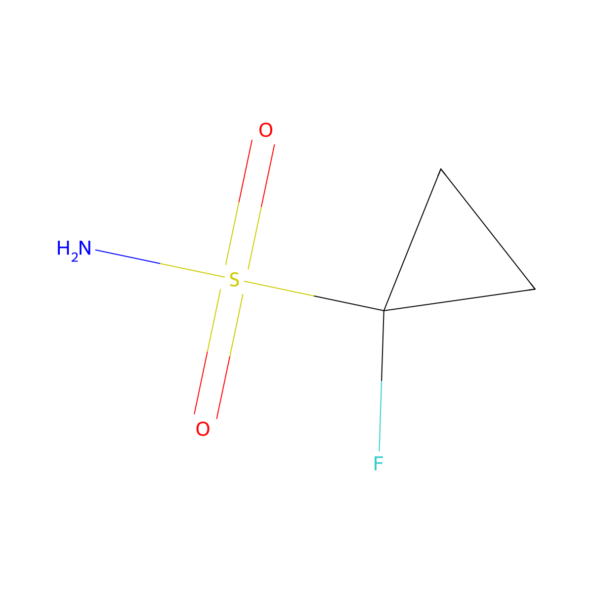 1-Fluorocyclopropane-1-sulfonamide molecular structure, CAS 1108658-19-0
