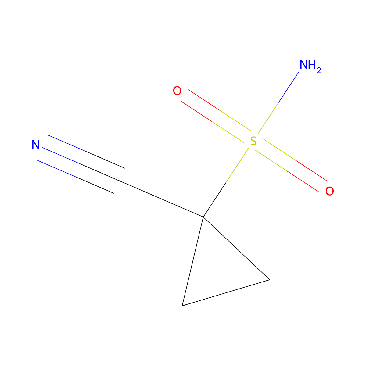 1-Cyanocyclopropanesulfonamide molecular structure, CAS 1108658-23-6
