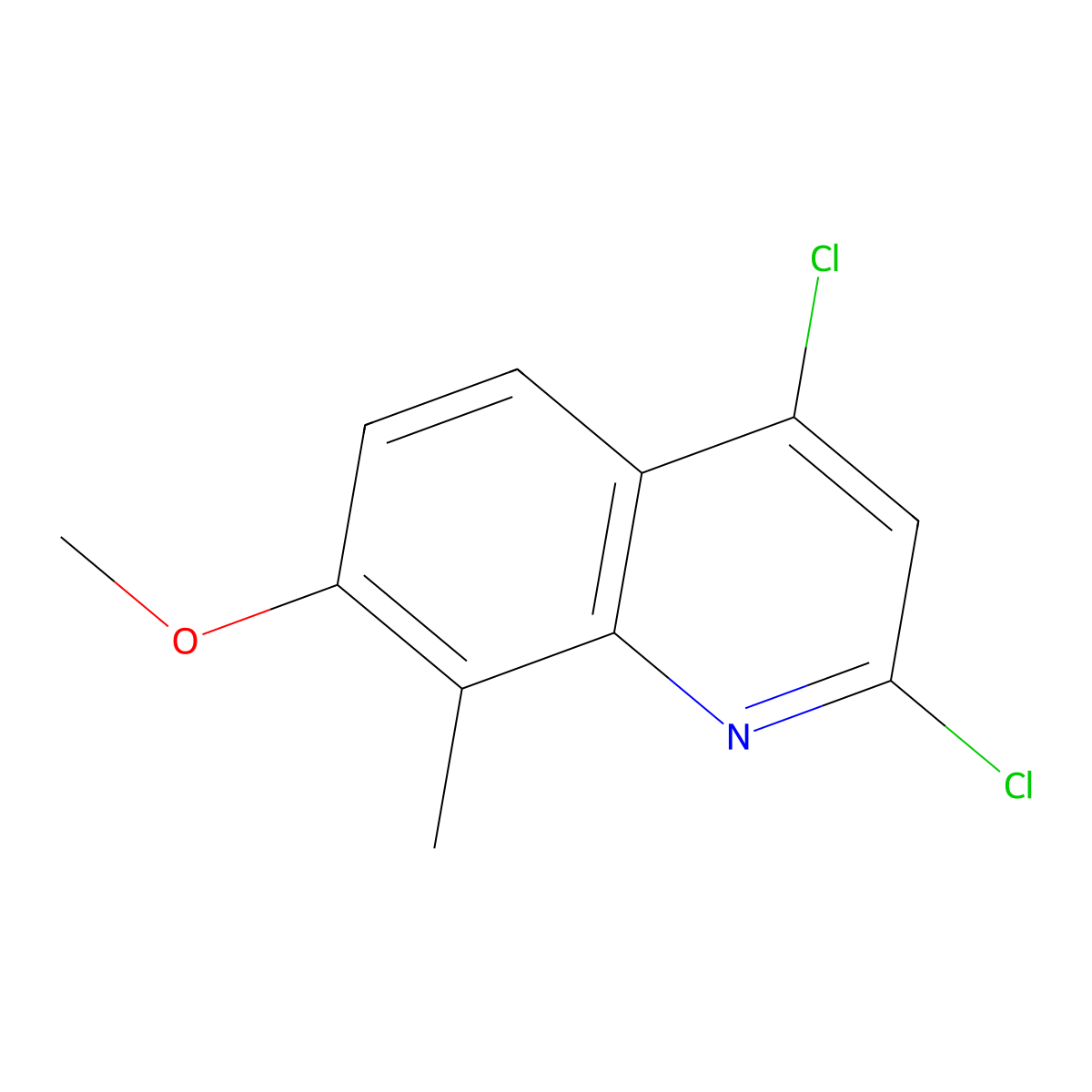 2,4-Dichloro-7-methoxy-8-methylquinoline molecular structure, CAS 1108659-32-0