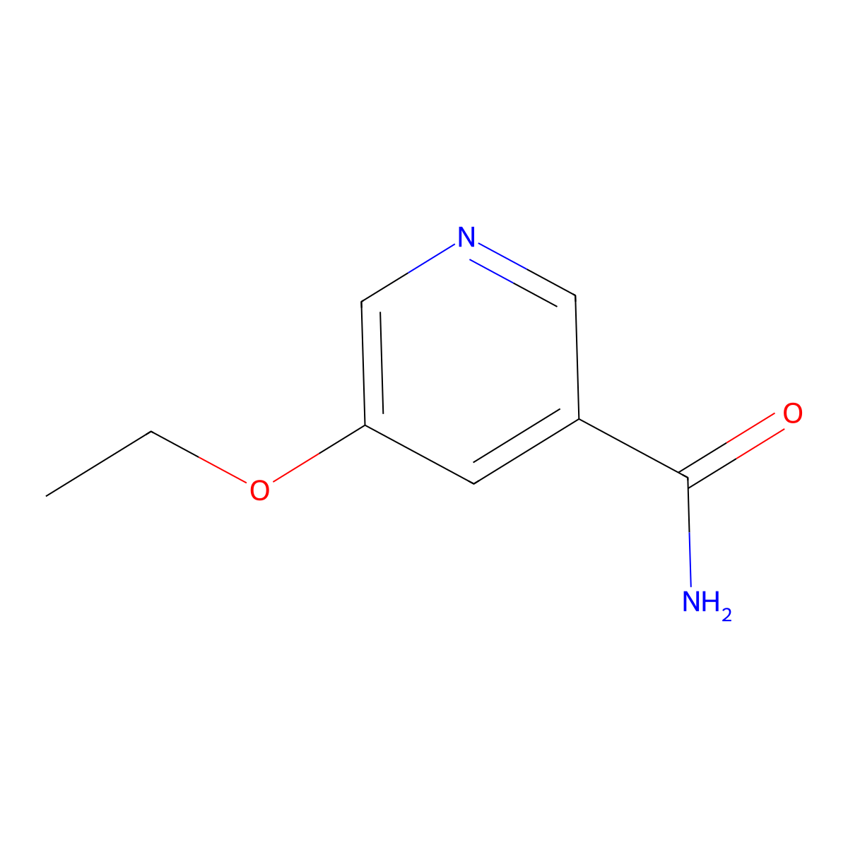 5-Ethoxypyridine-3-carboxamide molecular structure, CAS 1108665-52-6