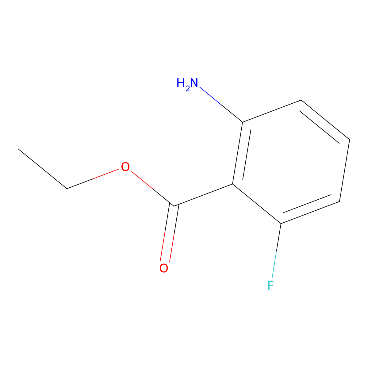Ethyl 2-amino-6-fluorobenzoate molecular structure, CAS 1108668-11-6