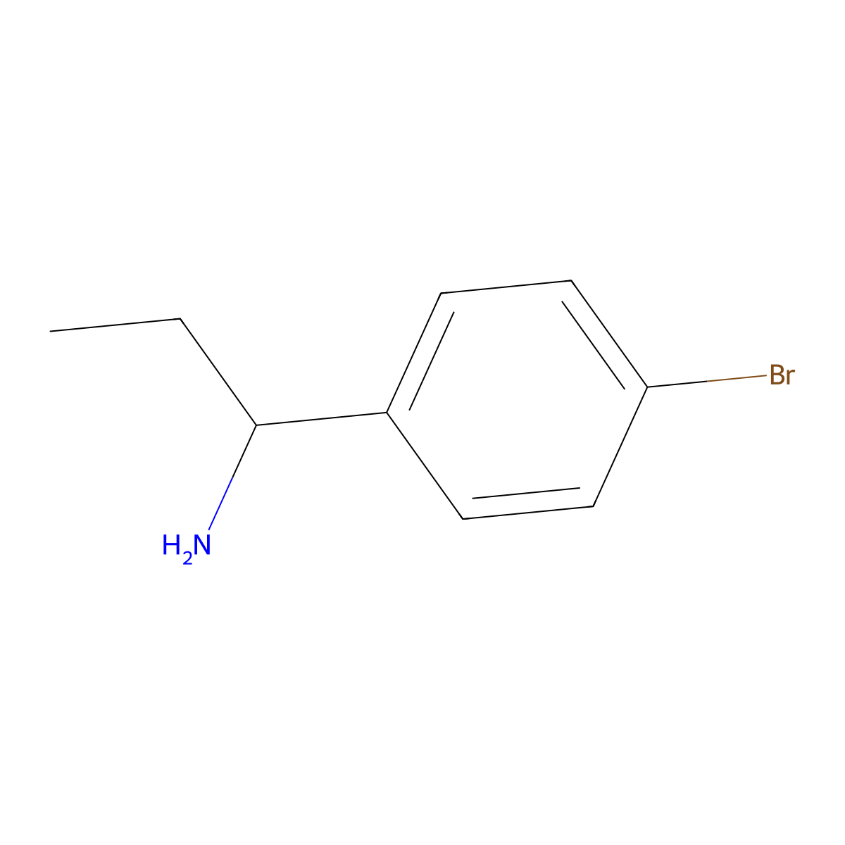 (S)-1-(4-bromophenyl)propan-1-amine molecular structure, CAS 1108684-03-2