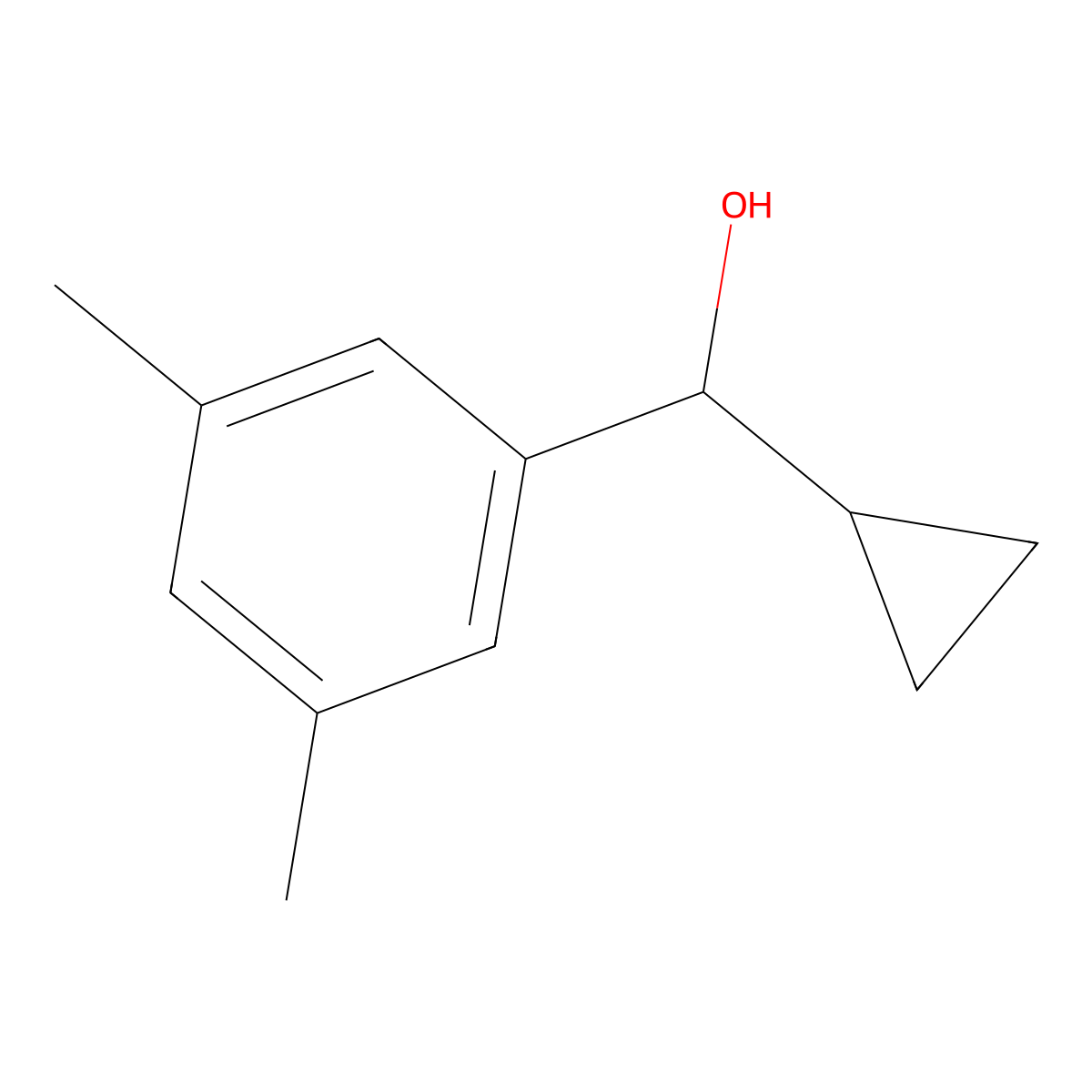 alpha-Cyclopropyl-3,5-dimethylbenZenemethanol molecular structure, CAS 1108697-70-6