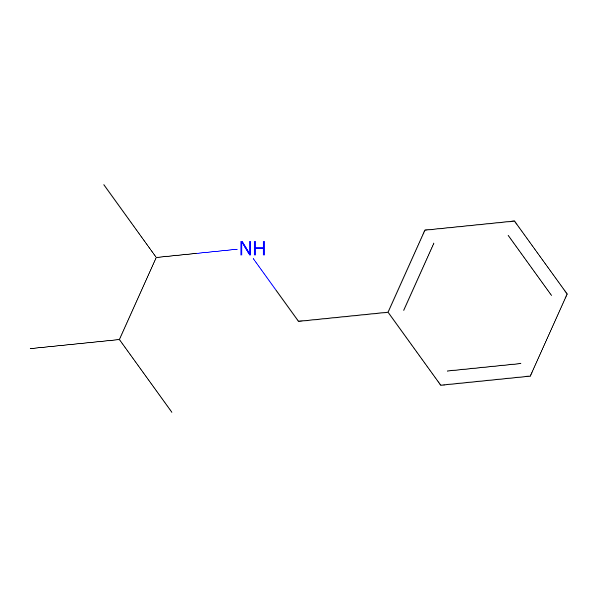 N-benzyl-3-methylbutan-2-amine molecular structure, CAS 110871-35-7