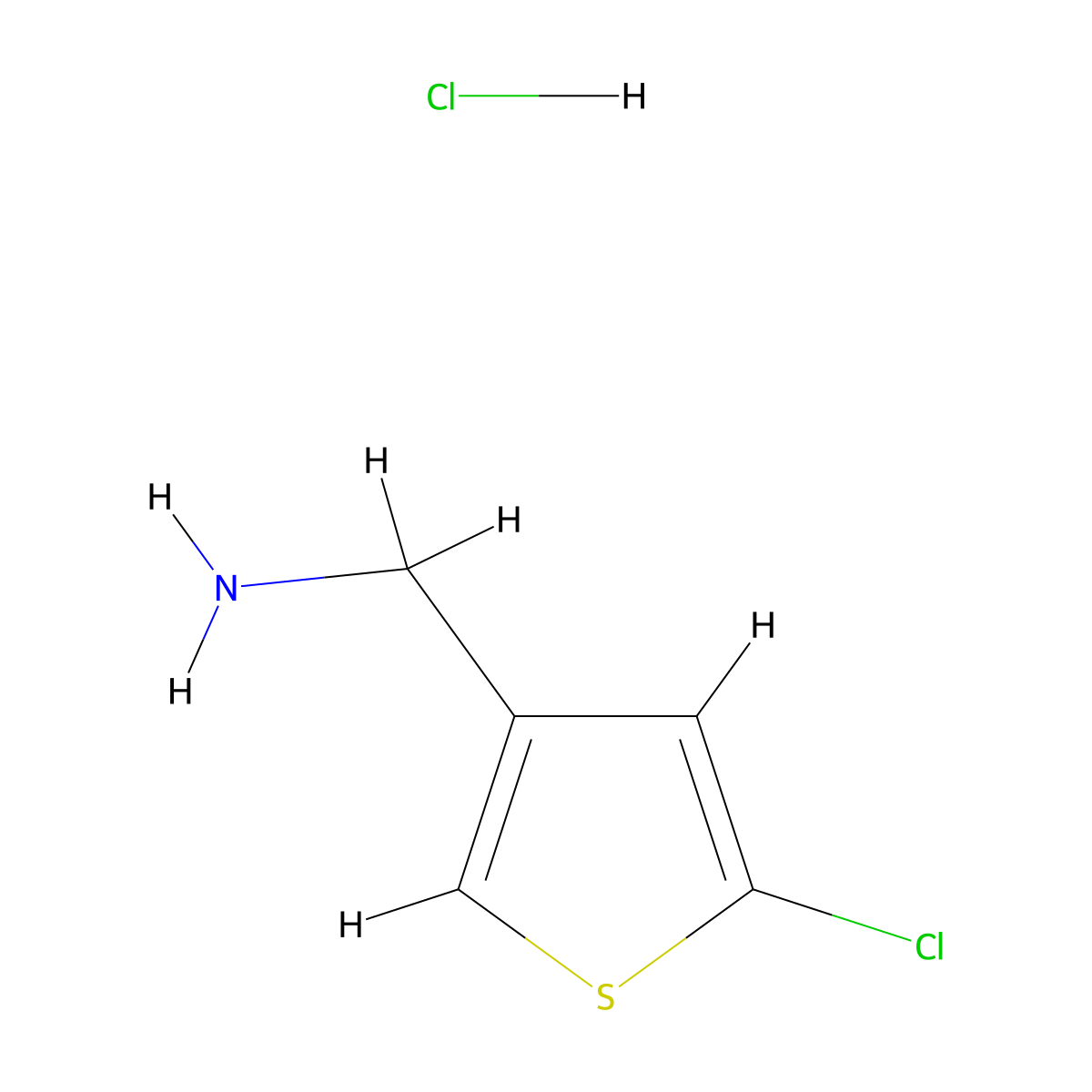 (5-Chlorothiophen-3-yl)methanamine hydrochloride molecular structure, CAS 1108712-55-5