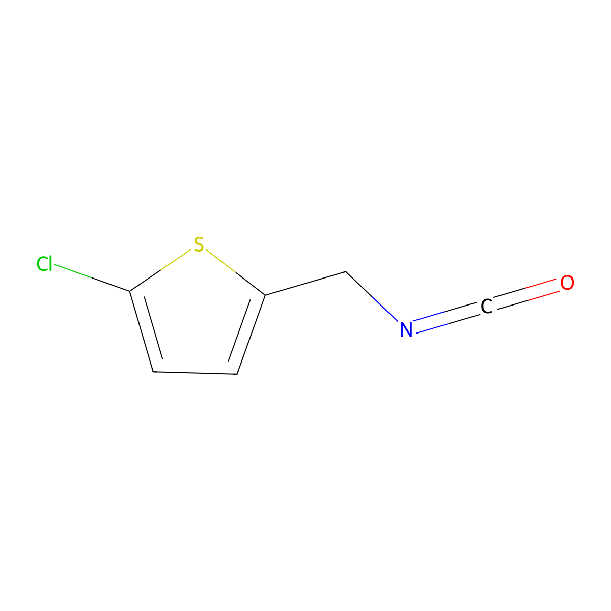 2-Chloro-5-(isocyanatomethyl)thiophene molecular structure, CAS 1108713-12-7