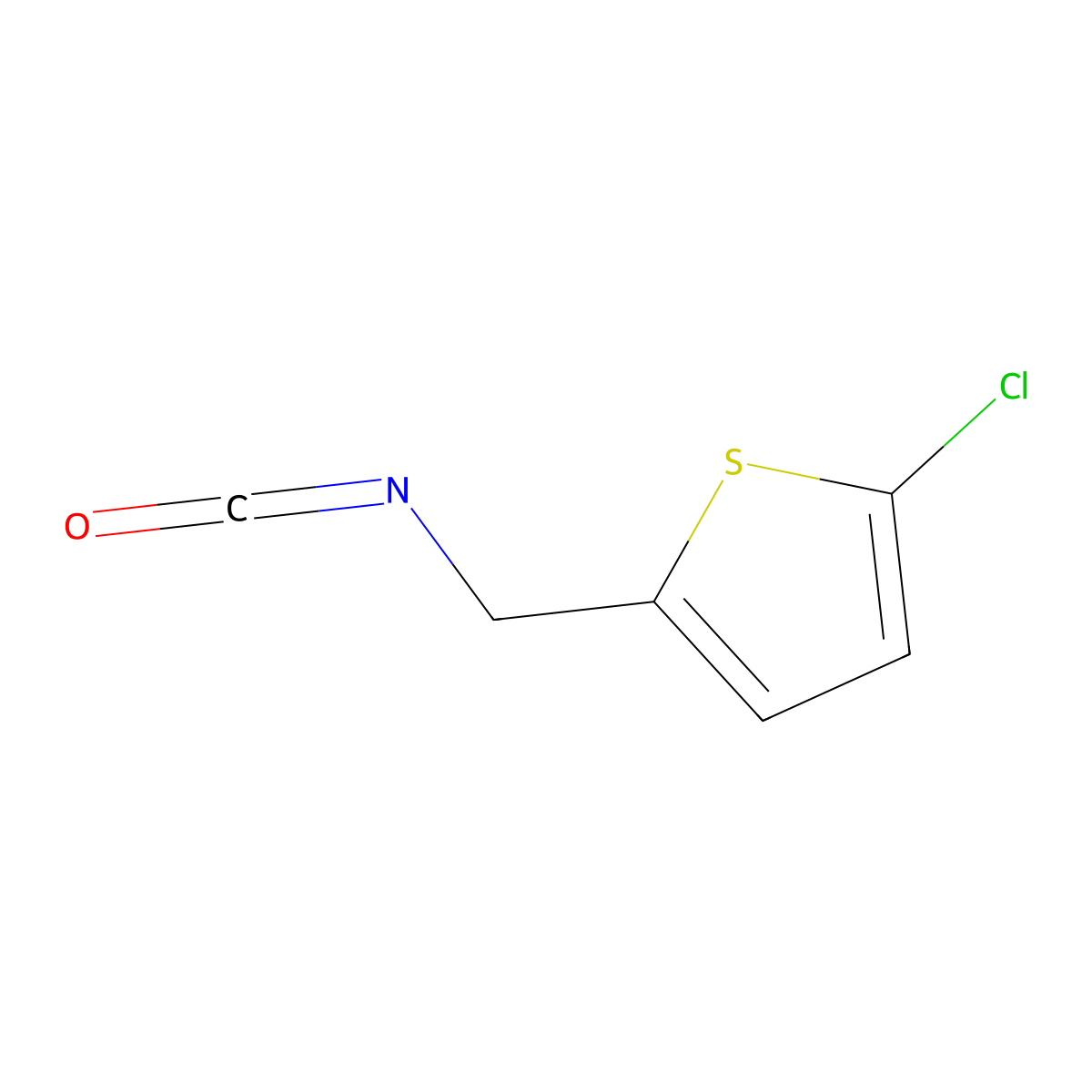 2-Chloro-5-(isocyanatomethyl)thiophene molecular structure, CAS 1108713-12-7