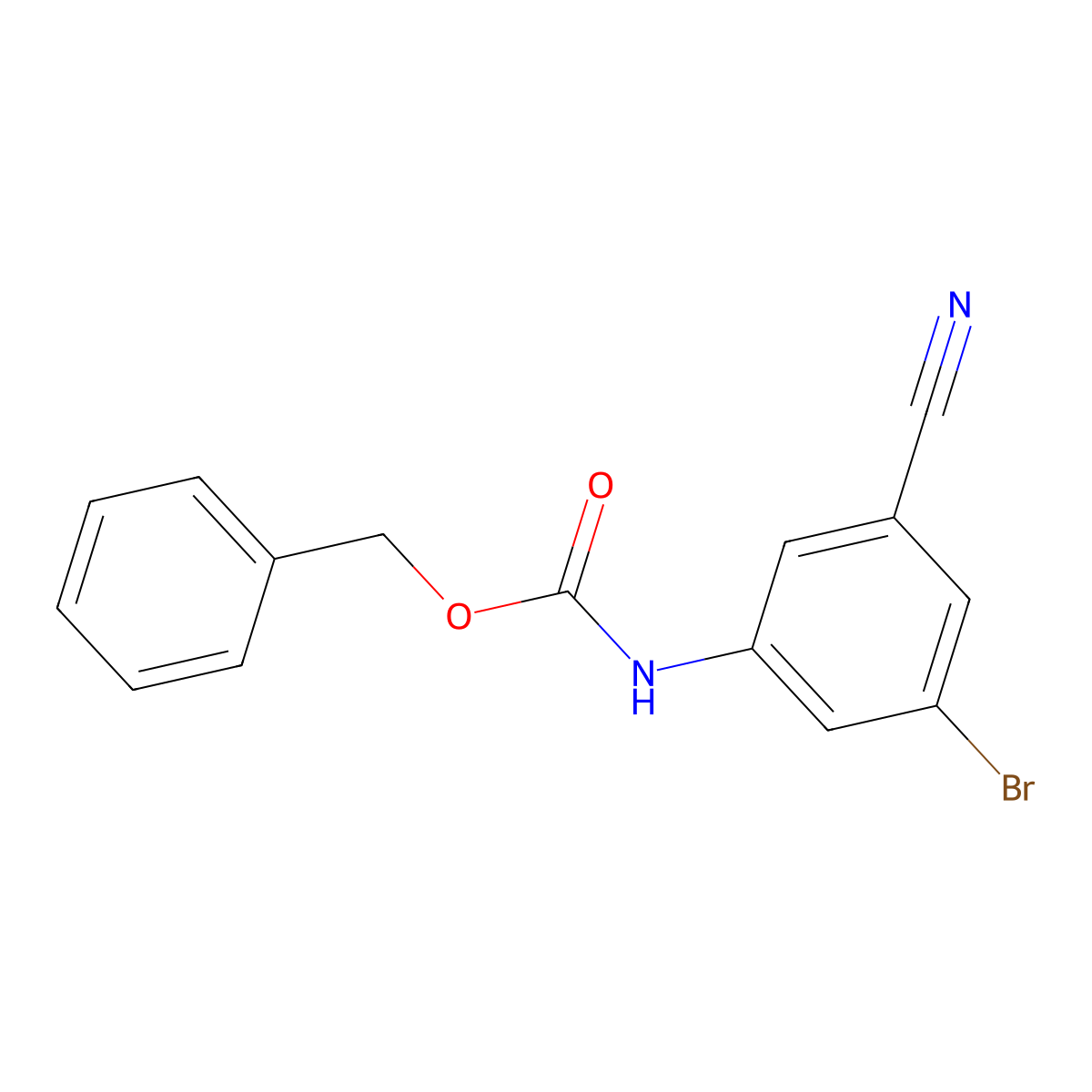 benzyl N-(3-bromo-5-cyanophenyl)carbamate molecular structure, CAS 1108723-49-4