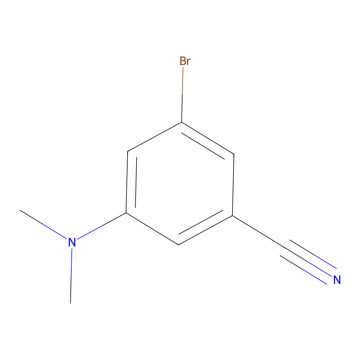 3-Bromo-5-(dimethylamino)benzonitrile molecular structure, CAS 1108723-53-0