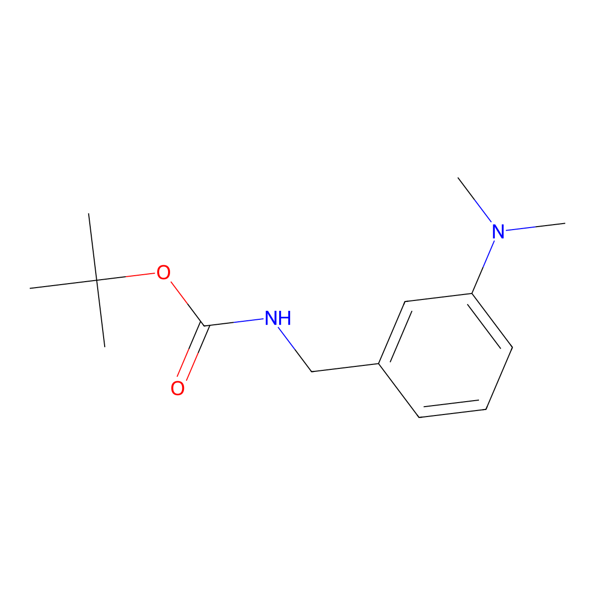 Tert-butyl 3-(dimethylamino)benzylcarbamate molecular structure, CAS 1108723-68-7