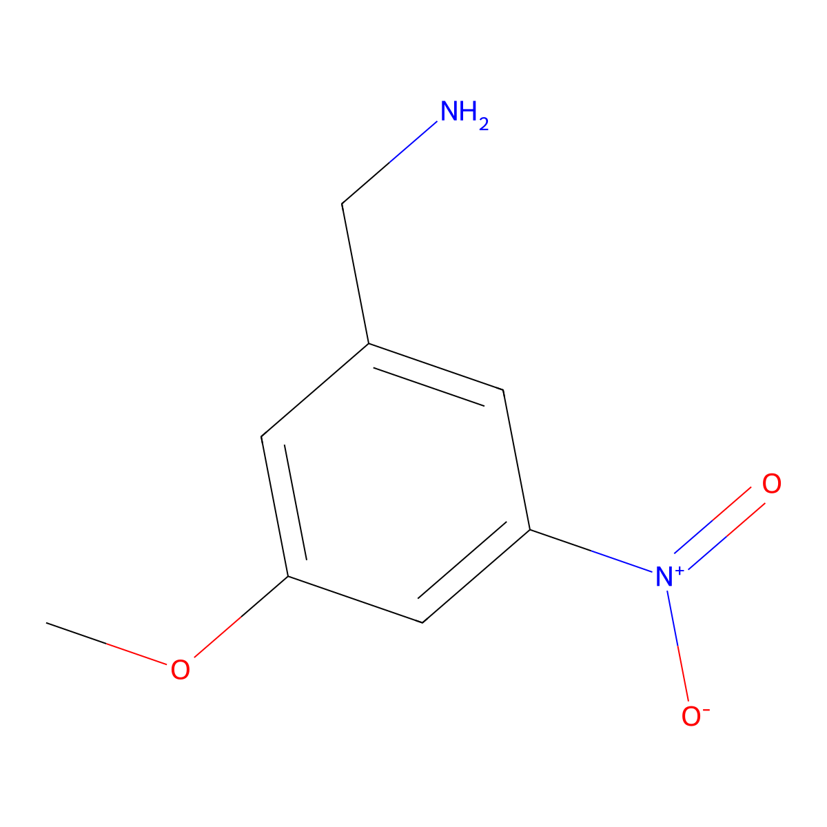 (3-Methoxy-5-nitrophenyl)methanamine molecular structure, CAS 1108723-88-1