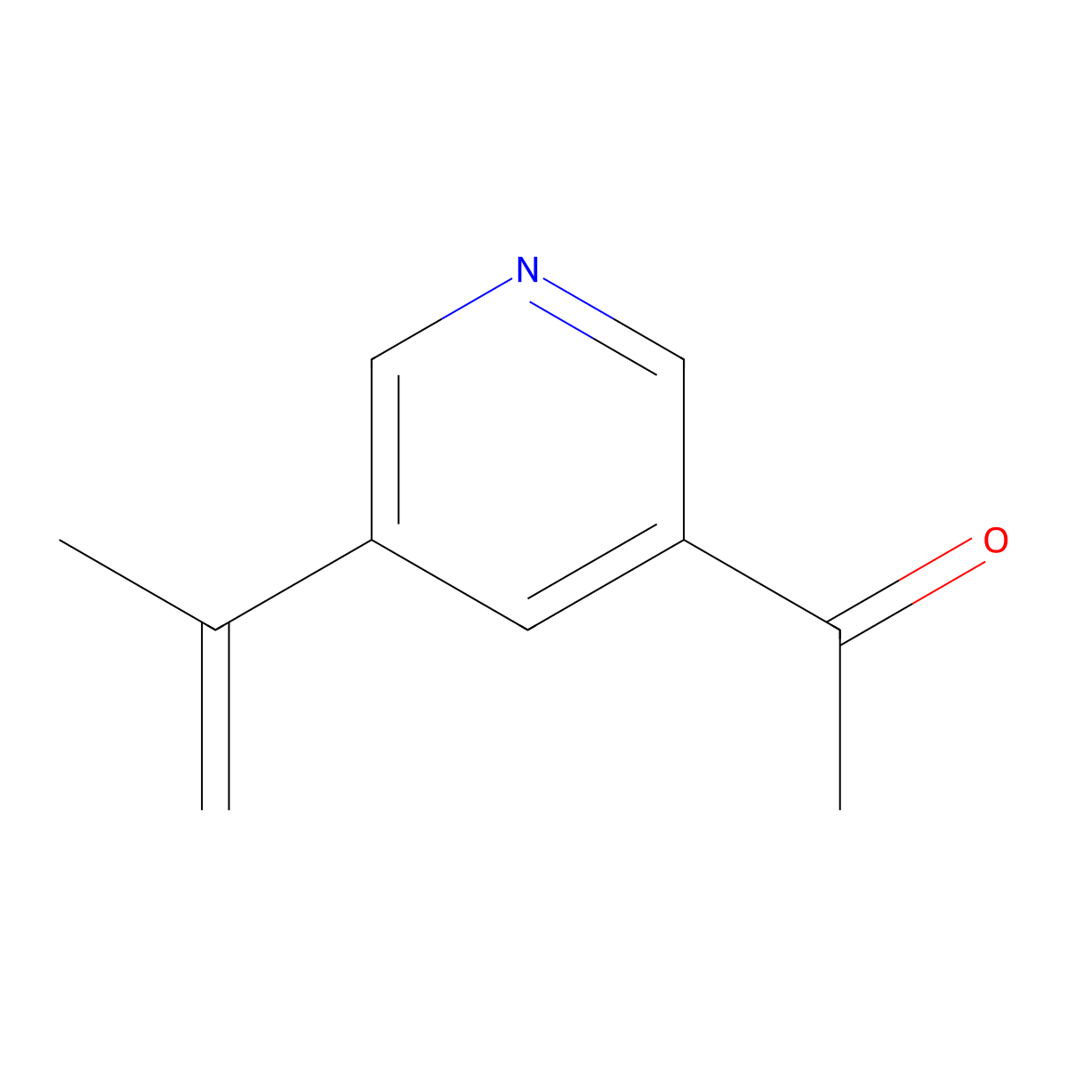 1-(5-(Prop-1-en-2-yl)pyridin-3-yl)ethanone molecular structure, CAS 1108723-94-9