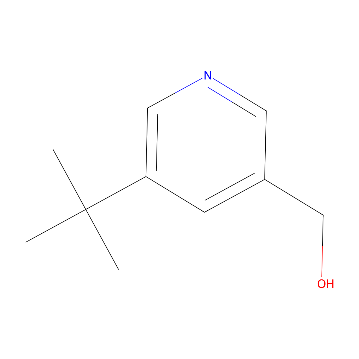 (5-(tert-Butyl)pyridin-3-yl)methanol molecular structure, CAS 1108724-31-7
