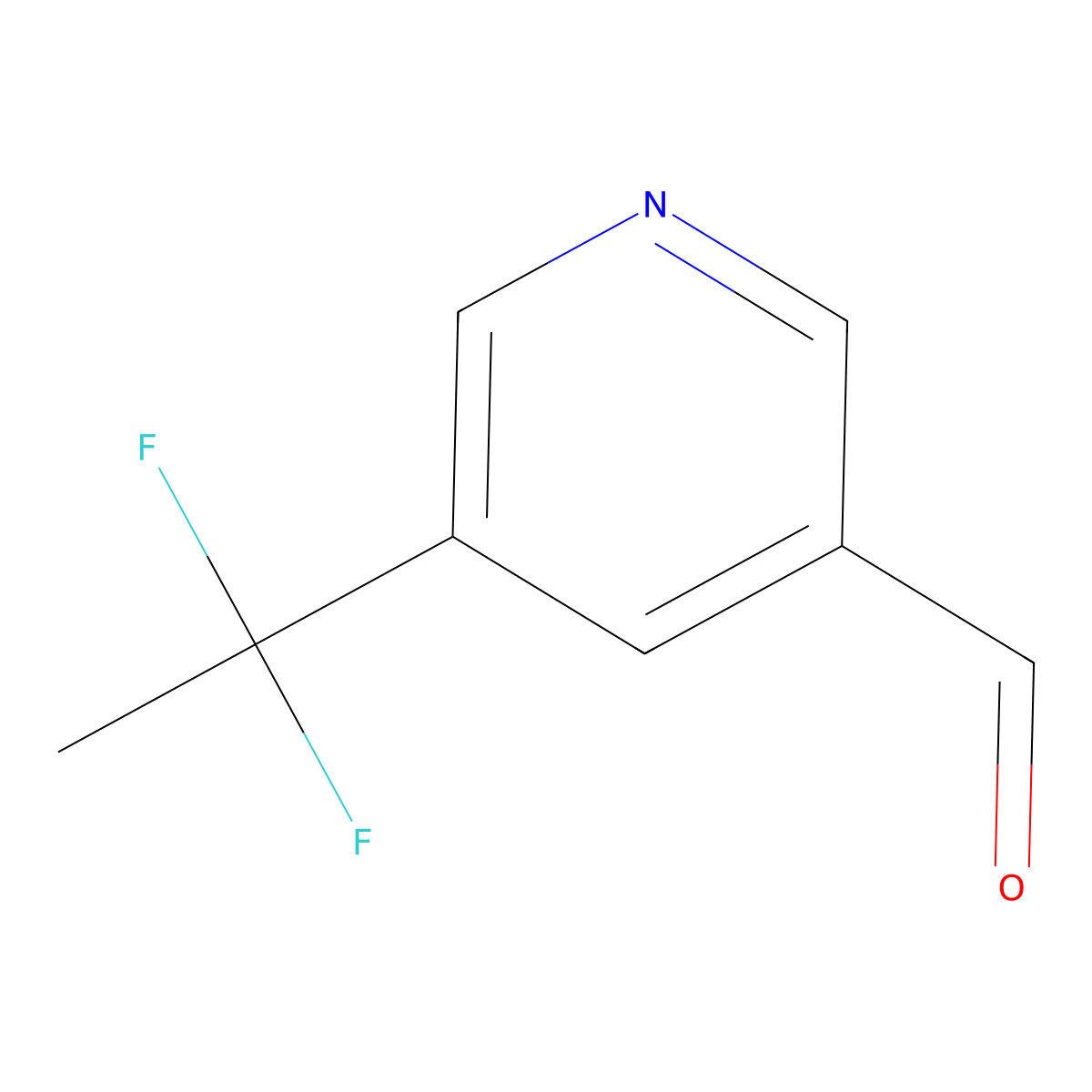 5-(1,1-Difluoroethyl)nicotinaldehyde molecular structure, CAS 1108725-48-9