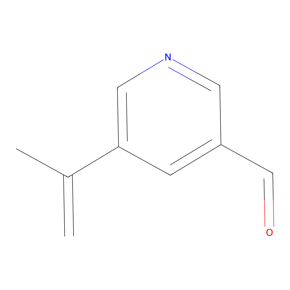 5-(Prop-1-en-2-yl)nicotinaldehyde molecular structure, CAS 1108725-50-3
