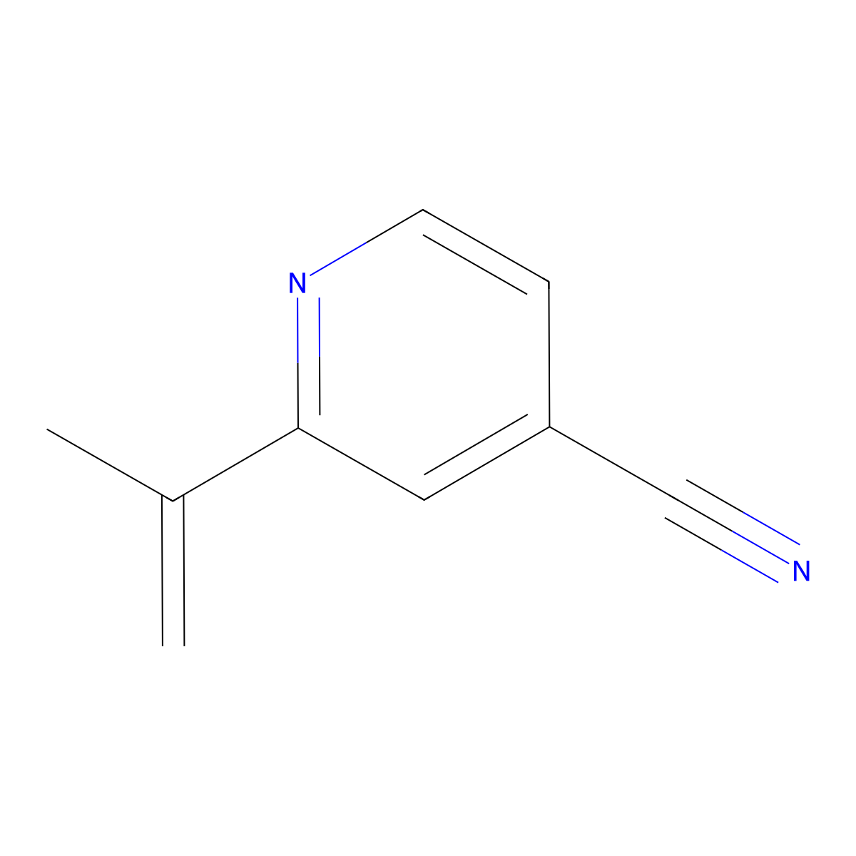 2-(Prop-1-en-2-yl)isonicotinonitrile molecular structure, CAS 1108725-54-7