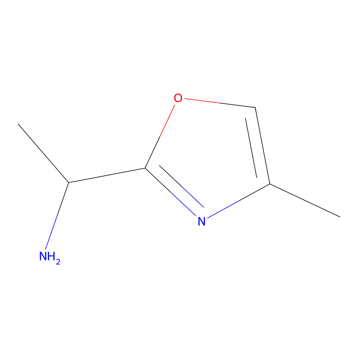 (1R)-1-(4-Methyl-1,3-oxazol-2-yl)ethan-1-amine molecular structure, CAS 1108725-98-9