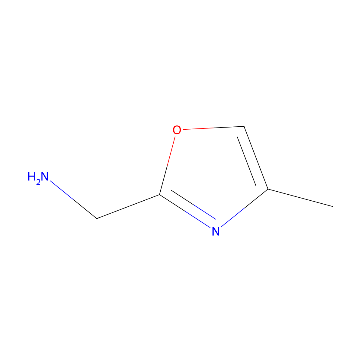 (4-Methyloxazol-2-YL)methanamine molecular structure, CAS 1108725-99-0