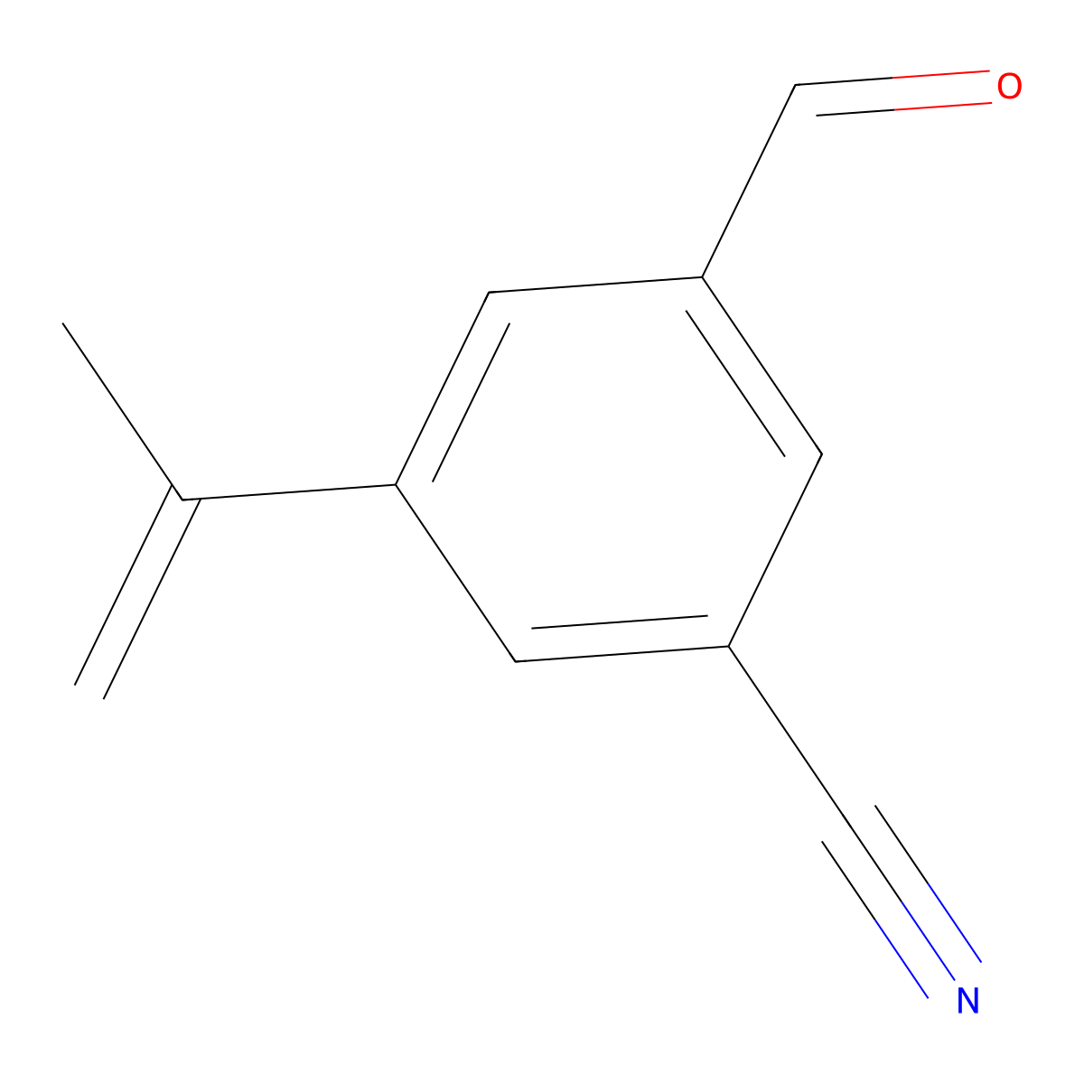 3-Formyl-5-(prop-1-en-2-yl)benzonitrile molecular structure, CAS 1108726-64-2