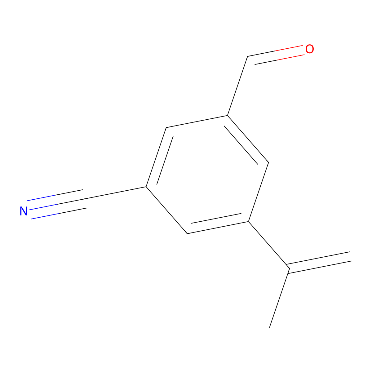 3-Formyl-5-(prop-1-en-2-yl)benzonitrile molecular structure, CAS 1108726-64-2