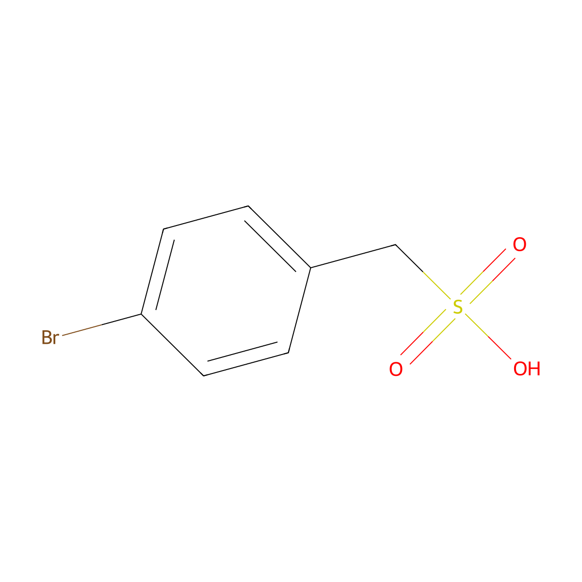 (4-Bromophenyl)methanesulfonic acid molecular structure, CAS 110874-72-1