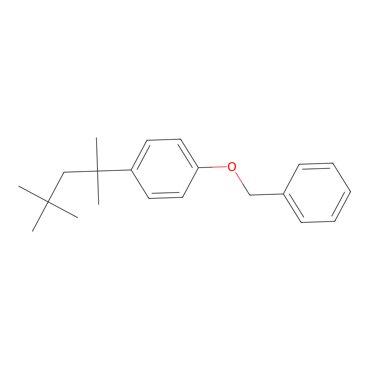 Benzene, 1-(phenylmethoxy)-4-(1,1,3,3-tetramethylbutyl)- molecular structure, CAS 110875-85-9