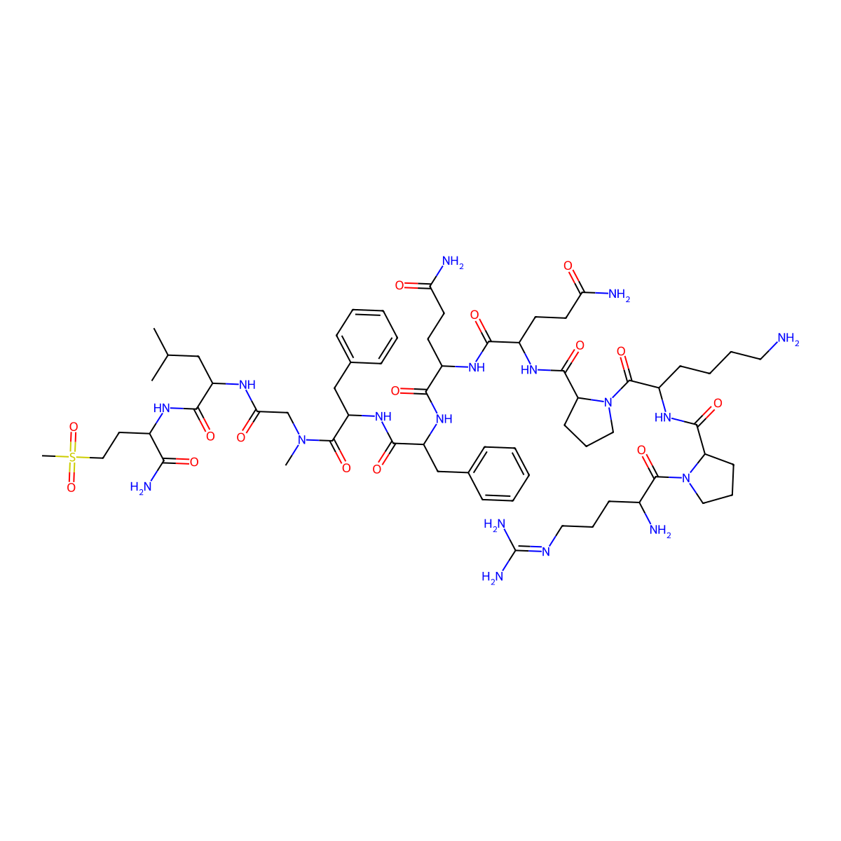substance P, Sar(9)-Met(O2)(11)- molecular structure, CAS 110880-55-2