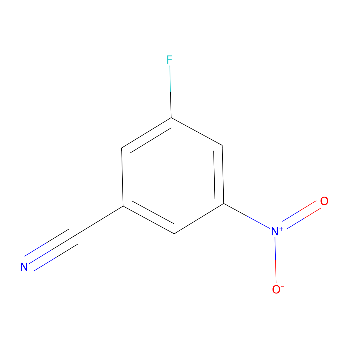 3-Fluoro-5-nitrobenzonitrile molecular structure, CAS 110882-60-5