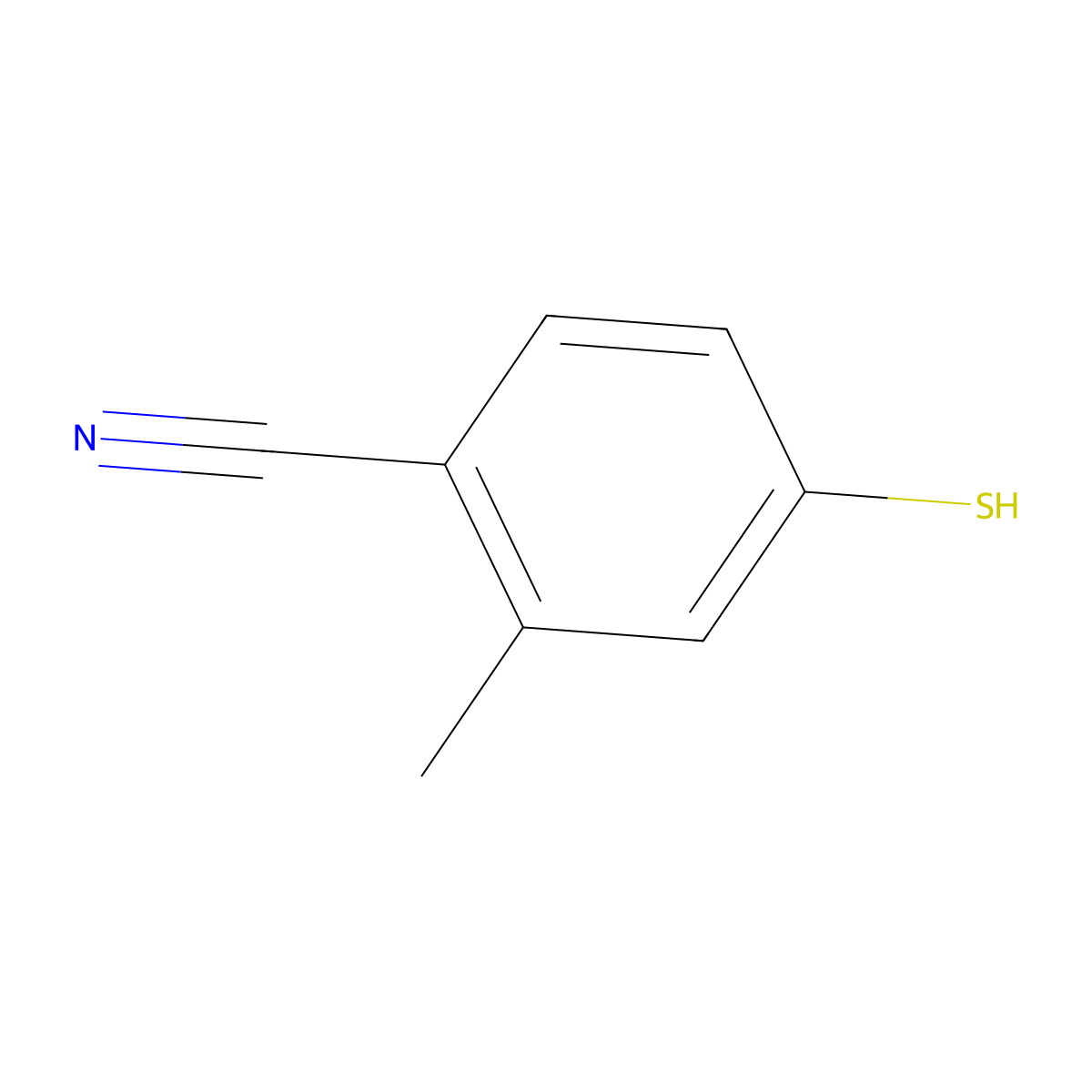 2-Methyl-4-sulfanylbenzonitrile molecular structure, CAS 110888-21-6