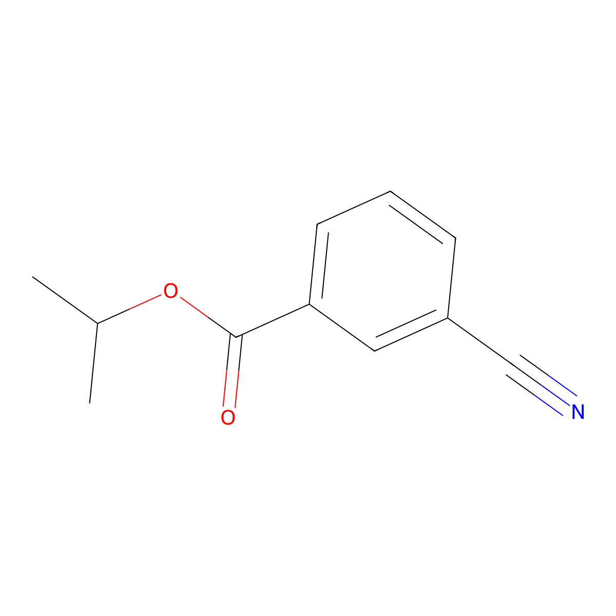 Propan-2-yl 3-cyanobenzoate molecular structure, CAS 110893-37-3