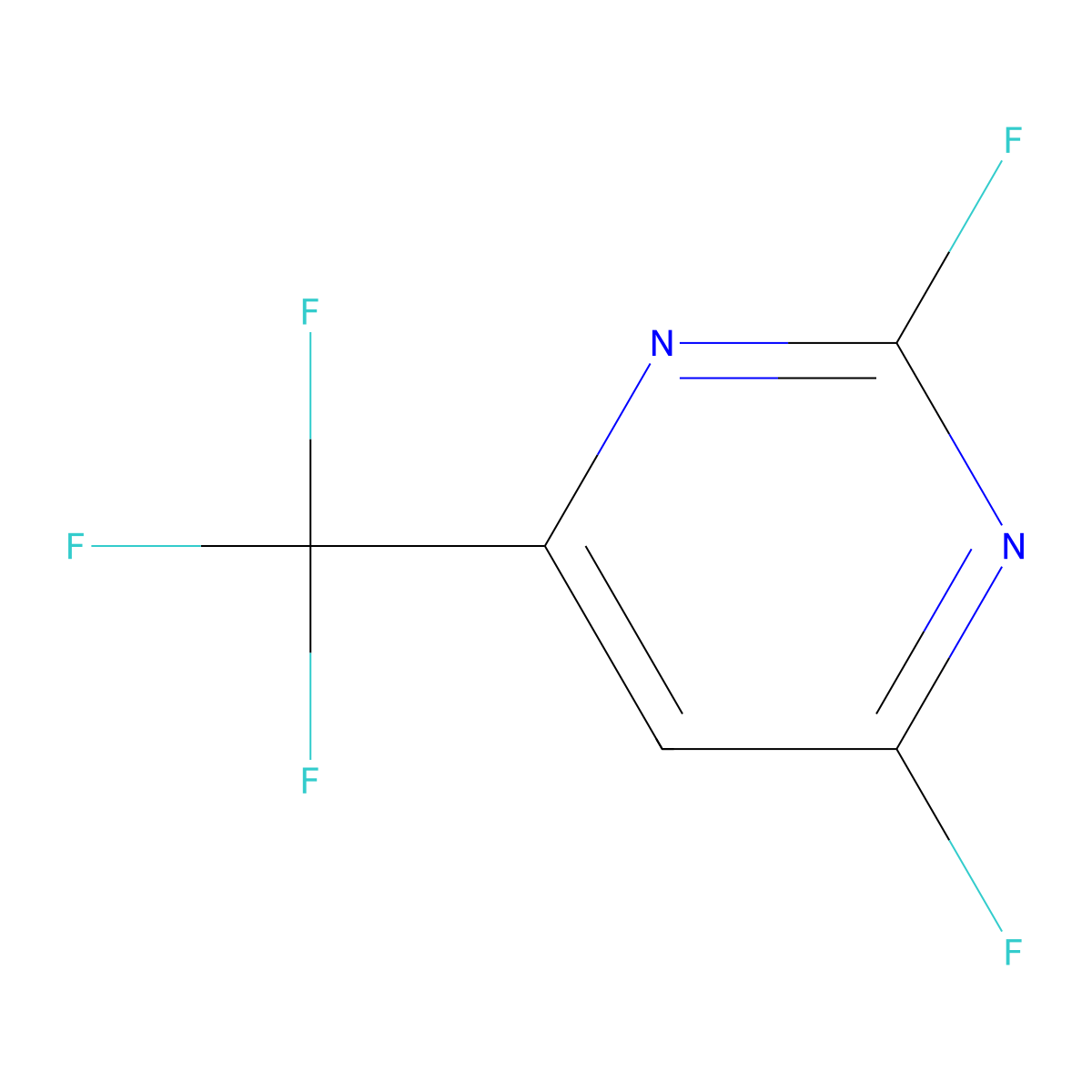 2,4-Difluoro-6-(trifluoromethyl)pyrimidine molecular structure, CAS 110894-40-1