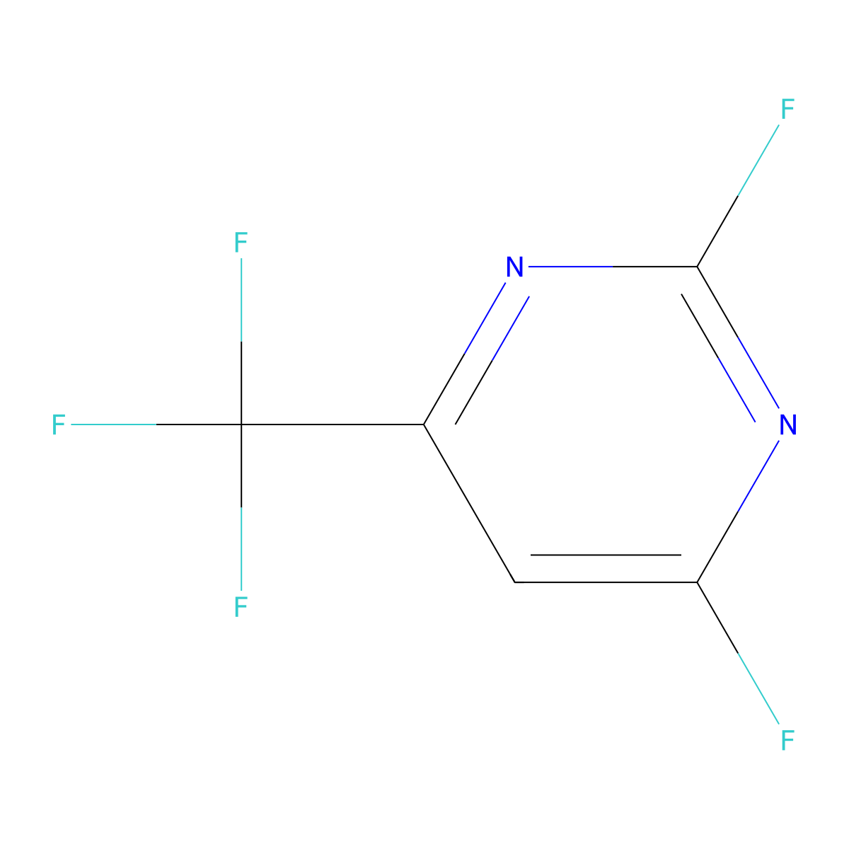 2,4-Difluoro-6-(trifluoromethyl)pyrimidine molecular structure, CAS 110894-40-1