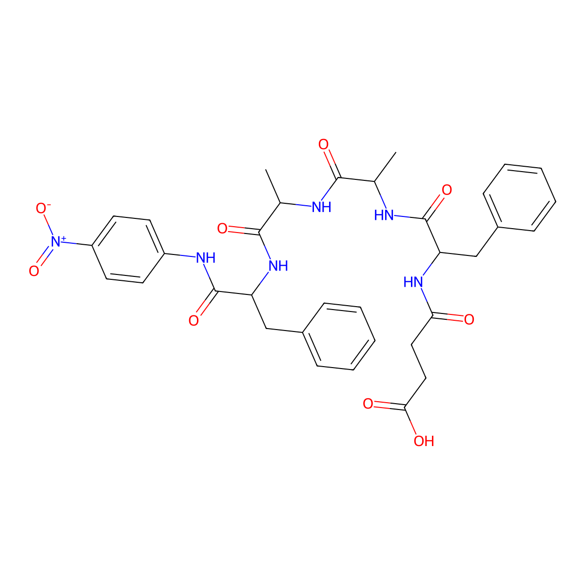 Suc-Phe-Ala-Ala-Phe-pNA molecular structure, CAS 110906-89-3