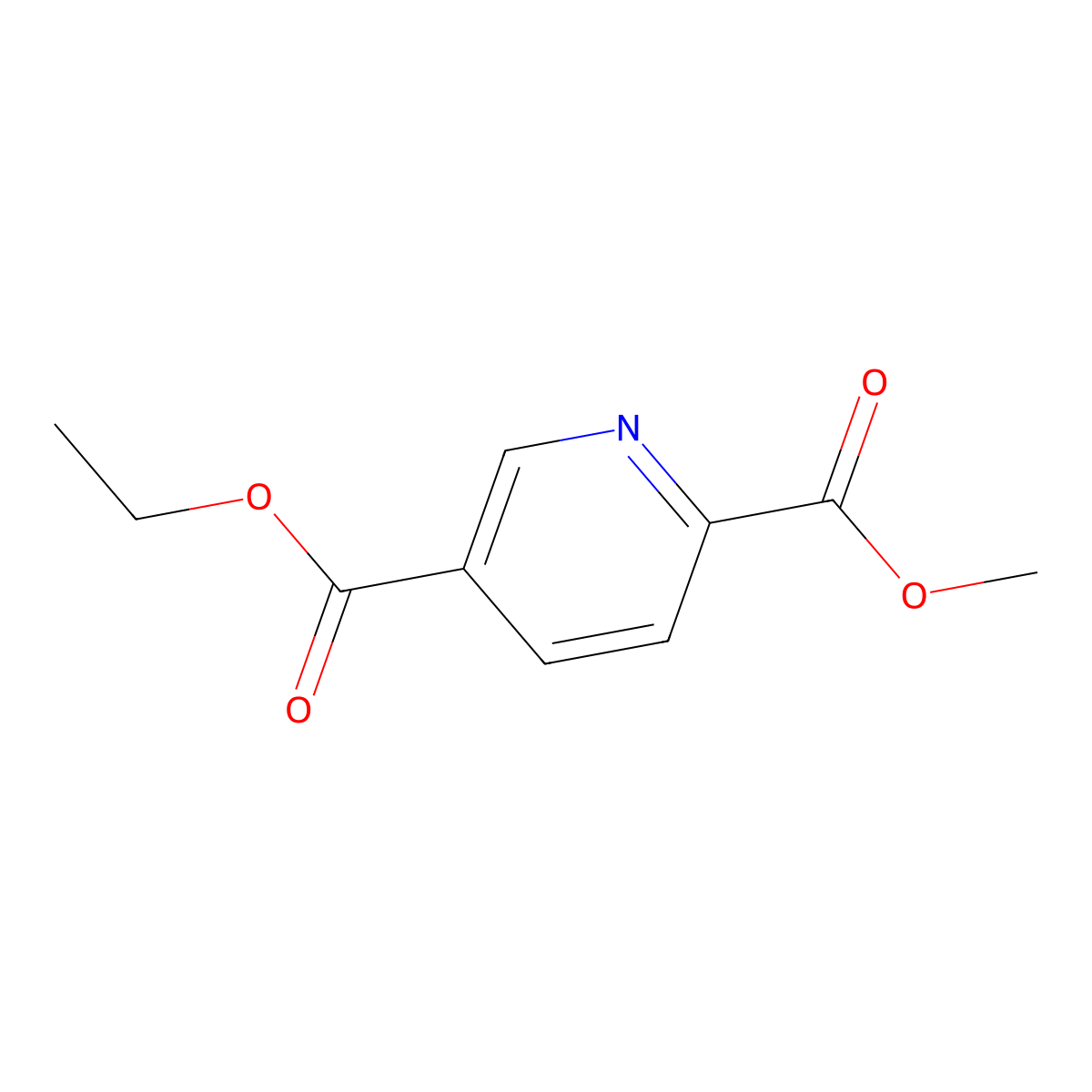 5-Ethyl 2-methyl pyridine-2,5-dicarboxylate molecular structure, CAS 110911-08-5