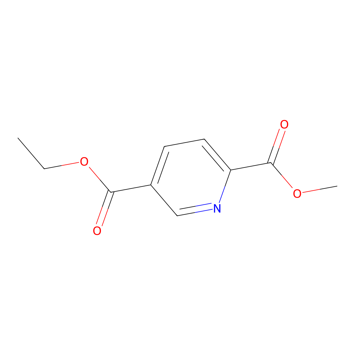 5-Ethyl 2-methyl pyridine-2,5-dicarboxylate molecular structure, CAS 110911-08-5