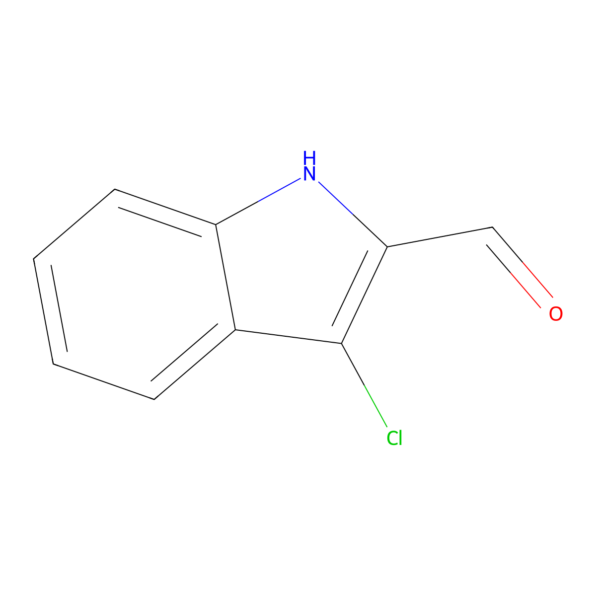 3-Chloro-1H-indole-2-carbaldehyde molecular structure, CAS 110912-15-7