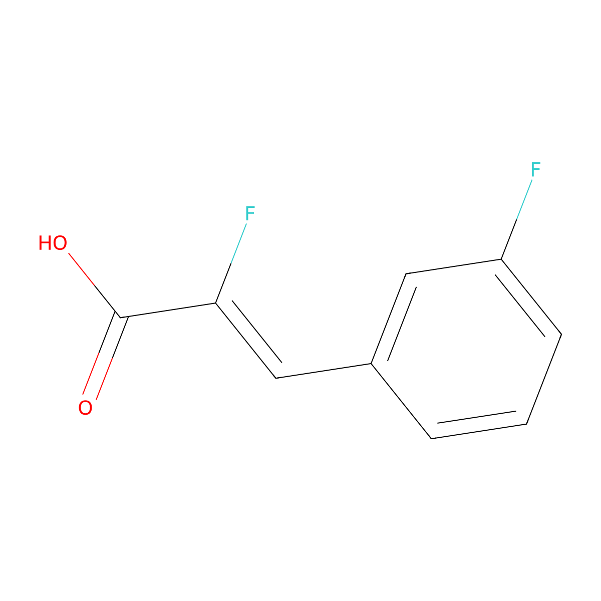 (2Z)-2-Fluoro-3-(3-fluorophenyl)prop-2-enoic acid molecular structure, CAS 110915-39-4