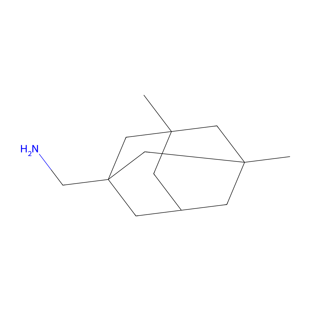 (3,8-Dimethyladamantanyl)methylamine molecular structure, CAS 110916-44-4